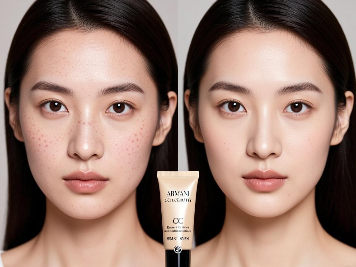 acne prone skin review Armani Beauty CC cream before and after Armani