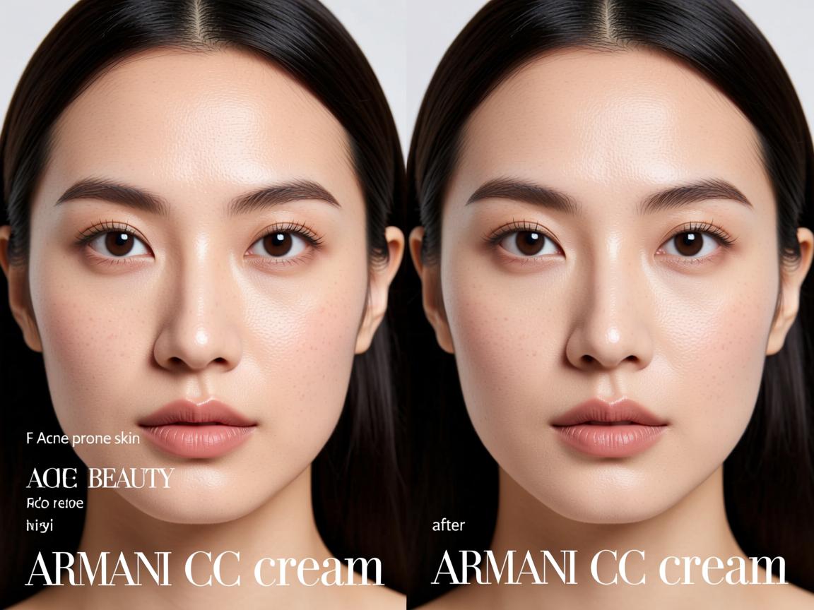 acne prone skin review Armani Beauty CC cream before and after Armani