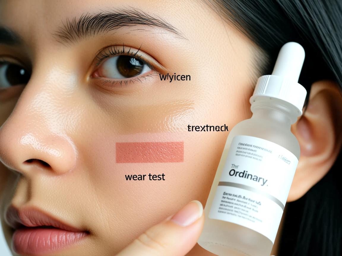 acne treatment swatches review The Ordinary acne treatment wear test The