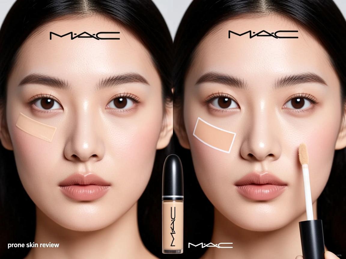 prone skin review MAC concealer before and after MAC concealer detailed