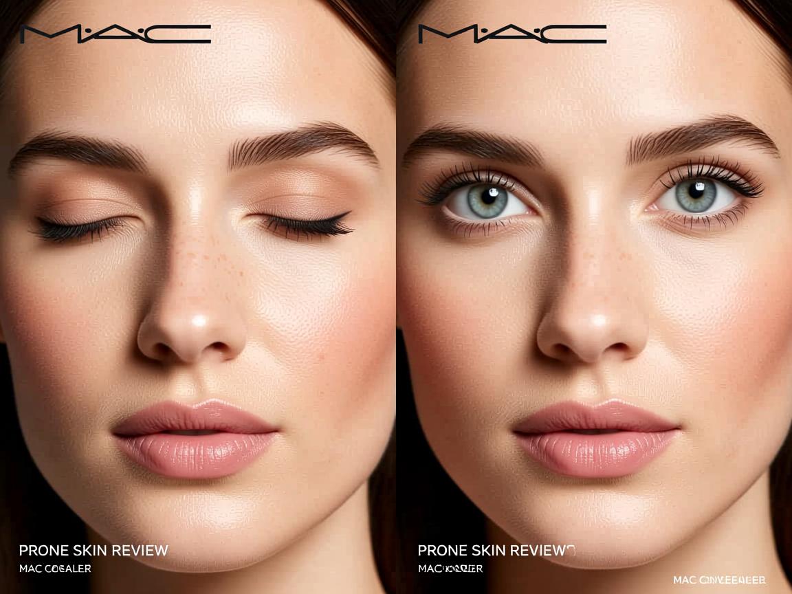 prone skin review MAC concealer before and after MAC concealer detailed